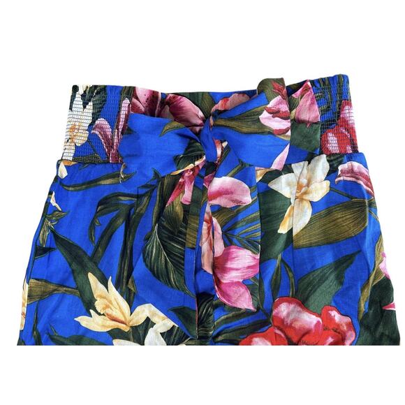 Revolve Cupcakes & Cashmere Crop Top & Pants Set Linen Blend Tropical Hawaiian - Picture 4 of 13